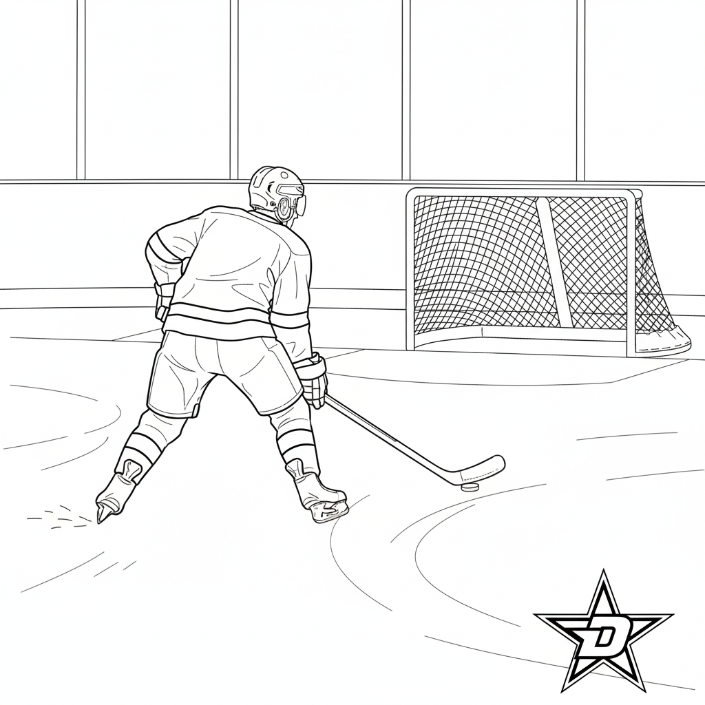 Dallas Stars fan art coloring page coloring page