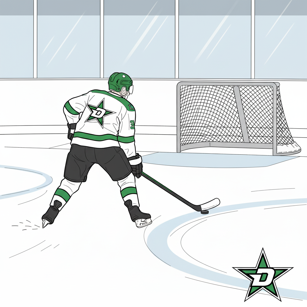 Dallas Stars fan art coloring page image
