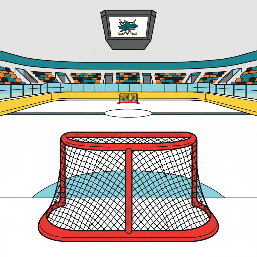 San Jose Sharks arena coloring page image