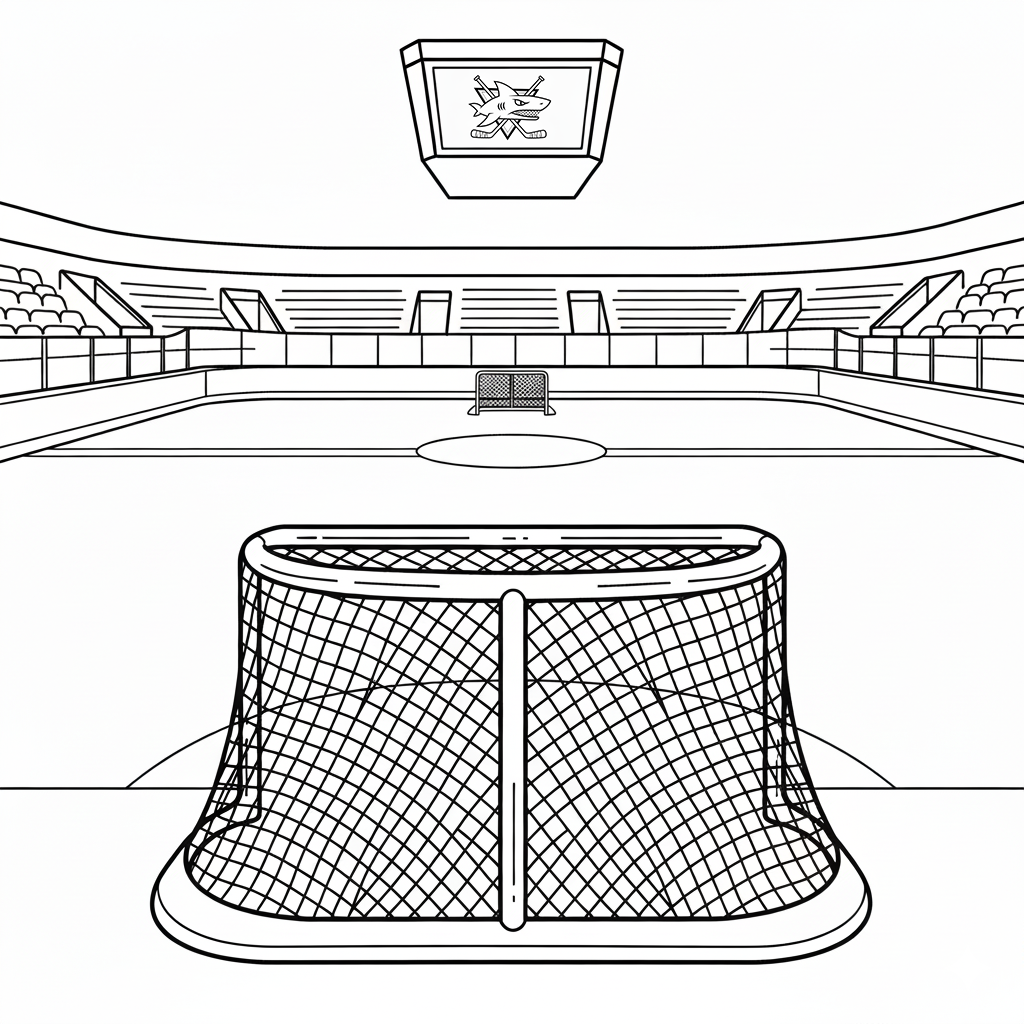 San Jose Sharks arena coloring page coloring page
