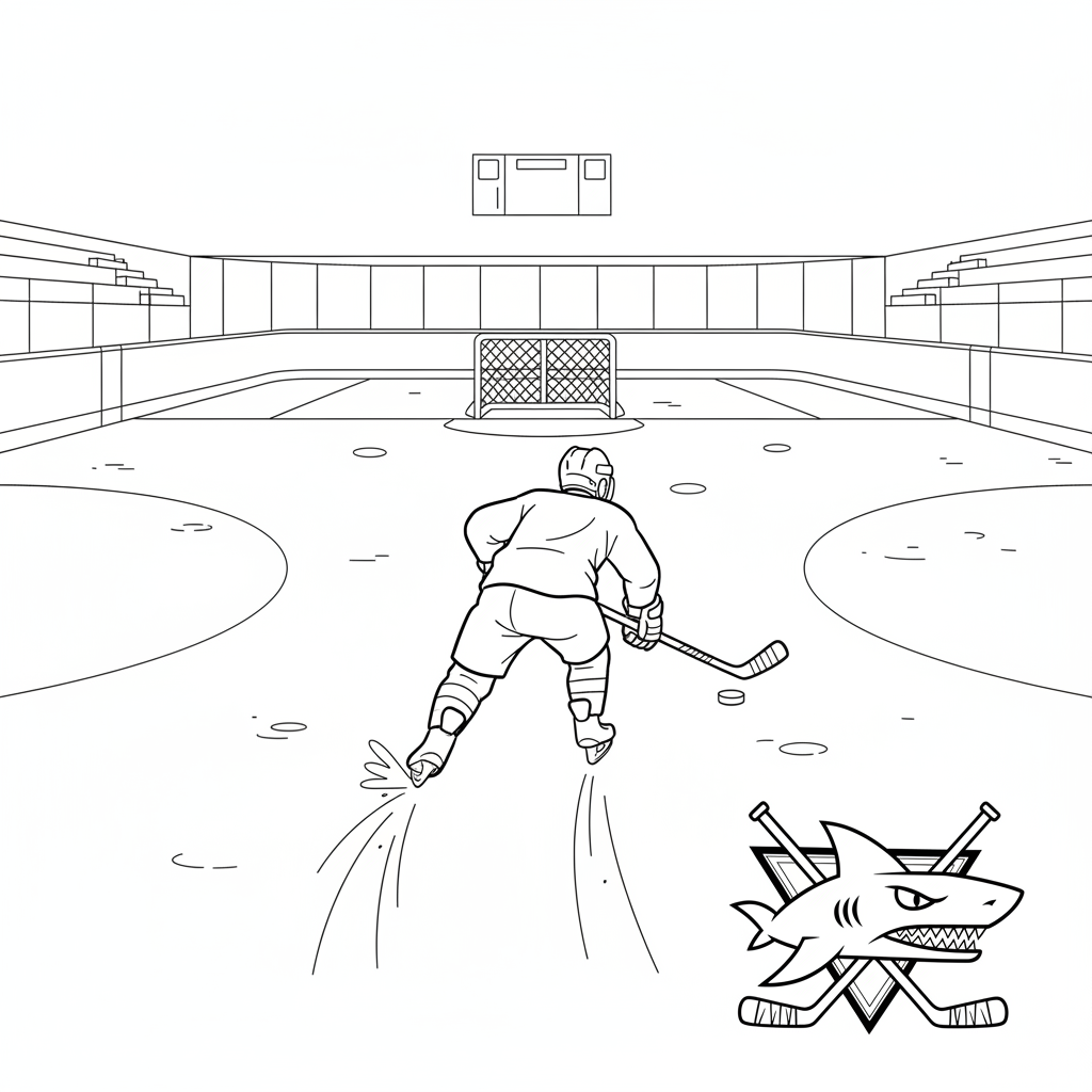 San Jose Sharks fan-art coloring page coloring page