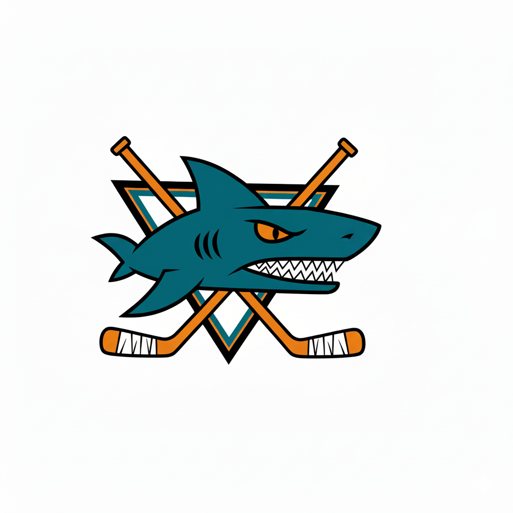 San Jose Sharks logo coloring page image