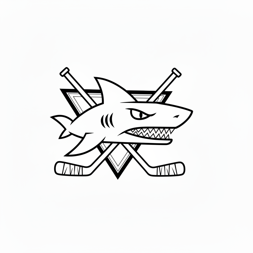 San Jose Sharks logo coloring page coloring page