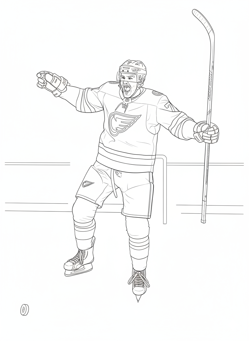 Hockey goal coloring page coloring page