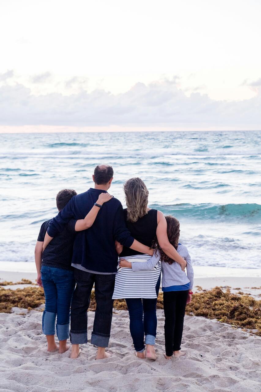 family vacation at the beach image